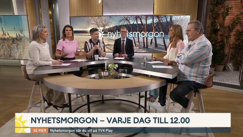 Inget ljud gick ut i Nyhetsmorgon. Skärmavbild: TV4 Inget ljud gick ut i Nyhetsmorgon. Skärmavbild: TV4